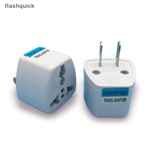 Flashquick อะแดปเตอร์แปลงปลั๊กชาร์จ 250V 10A EU UK AU เป็น USA AC สําหรับเดินทาง บ้าน 1 ชิ้น