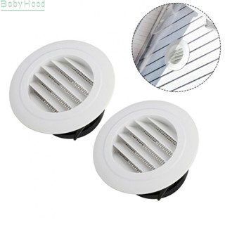 【Big Discounts】2pcs 4IN Round Air Soffit Vents Louver Grille Covers Built-in Fly Screen Mesh#BBHOOD