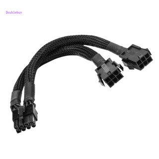 Doublebuy 18AWG 6-Pin to 8-Pin สายเคเบิ้ลแปลง PCIe Splitter เชื่อมต่อ สําหรับกราฟิกการ์ด