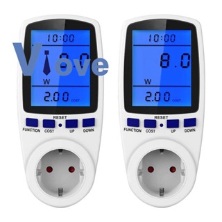 เครื่องวัดแรงดันไฟฟ้าดิจิทัล KWh ซ็อกเก็ต 220V 230V AC ปลั๊ก EU