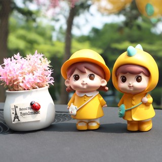 ตุ๊กตาน่ารัก คอนโซลกลาง สําหรับตกแต่งภายในรถยนต์ QTLF