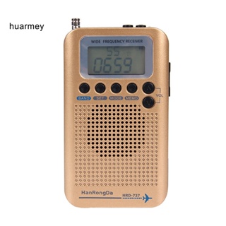 Huarmey HRD-737 วิทยุดิจิทัล หน้าจอ LCD ขนาดเล็ก แบบพกพา สําหรับ FM AM SW CB Air VHF