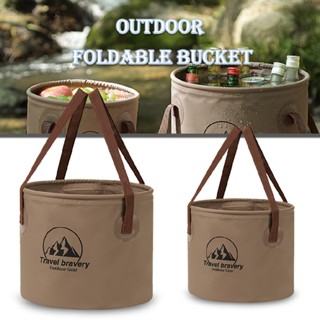 New 1pc Portable Outdoor Travel Camping Foldable Water Bucket Carrying Bucket