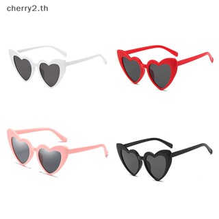 [cherry2] ใหม่ แว่นตากันแดด กรอบใหญ่ รูปหัวใจ เซ็กซี่ สไตล์เรโทร สําหรับผู้หญิง [TH]