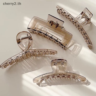 [cherry2] กิ๊บติดผม พลาสติก สีเทา เรขาคณิต ฉลาม เรียบง่าย เครื่องประดับ สําหรับผู้หญิง [TH]