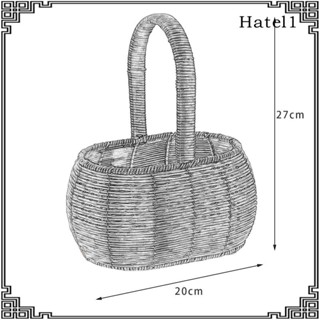 [Hatel] ตะกร้าปิกนิก ตะกร้าสานมือ ขนาดใหญ่ สําหรับใส่ผลไม้ ตกแต่งสวน งานเลี้ยง