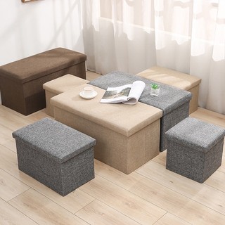 COD RTS 4 size Rectangular OTTMAN Storage Foot Stool Sit Folding Storage Box