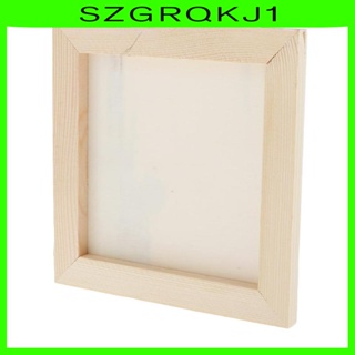 [szgrqkj1] กรอบไม้กระดานเปล่า สีขาว 0.7x15x15 ซม. DIY