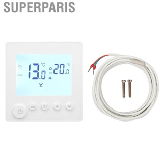 Superparis Digital Thermostat  Heating Vacation Mode  AC 90‑240V Programmable for Office