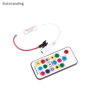 Outstanding ใหม่ รีโมตคอนโทรล LED 3Pin Mini RF DC5-24V 17Keys สําหรับ WS2812B WS2811