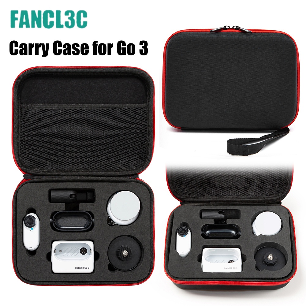 กระเป๋าเก็บของแบบพกพาสำหรับ Insta360 GO 3 Action Camera กระเป๋าถือกระเป๋าถือกล่องสำหรับ Insta360 GO 3 อุปกรณ์เสริม