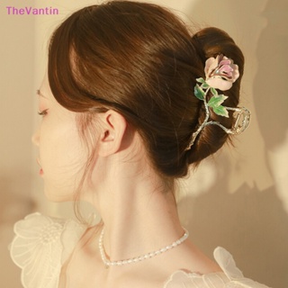 Thevantin กิ๊บติดผม รูปดอกกุหลาบ ปลาฉลาม สไตล์จีน สวยหรู แฟชั่นสําหรับผู้หญิง