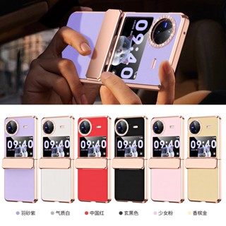 เคสโทรศัพท์มือถือหนัง แบบฝาพับ ประดับเพชร หรูหรา สําหรับ VIVO X