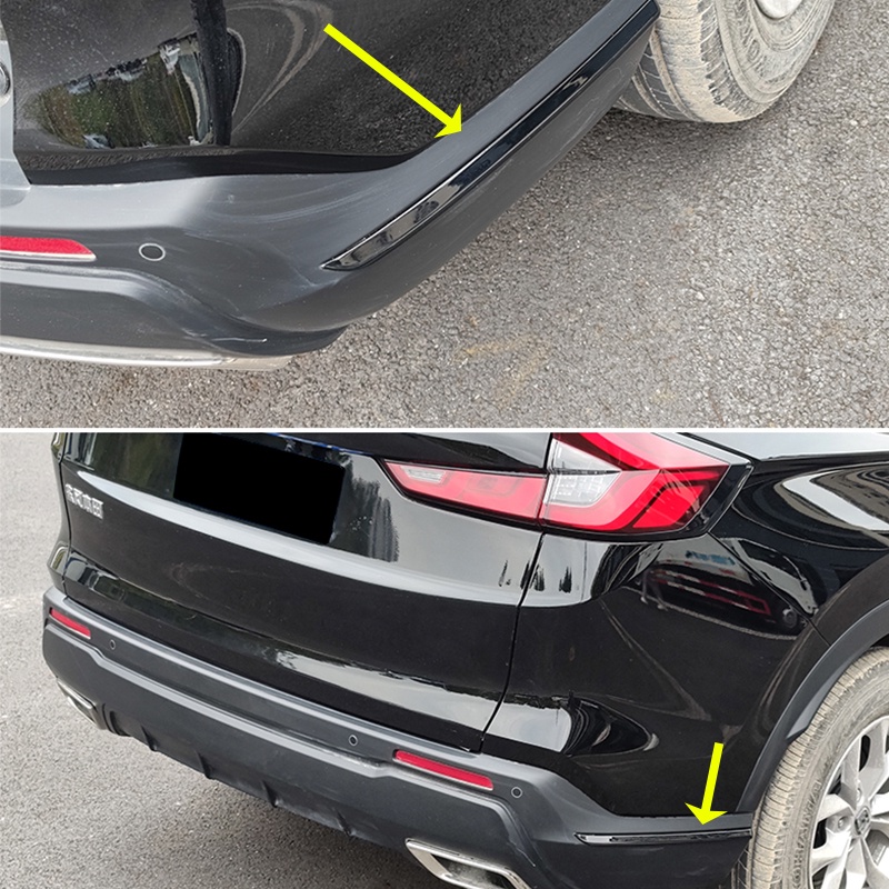 แถบติดกันชนหน้า หลัง คาร์บอน ABS สีดํา สําหรับ Honda CRV CR-V 2023+ - รูปที่ 3