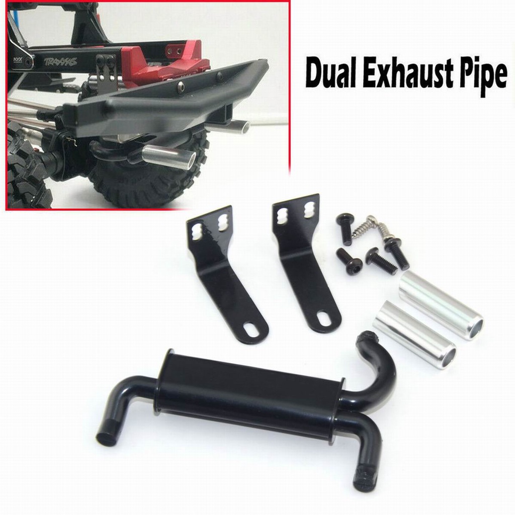 Rc รถหางคอท่อไอเสีย Vent ท่อหางสําหรับ 1/10 Rc Crawler รถ Traxxas TRX-4 Trx4 Axial Scx10 90046