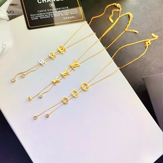 เครื่องประดับ สร้อยคอยาว สีทอง แฟชั่นสําหรับผู้หญิง