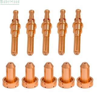 【Big Discounts】5pcs 9-8215 Electrode &amp; 5pcs 9-8210 Nozzle 60A Tip Fit Plasma Cutting SL60#BBHOOD