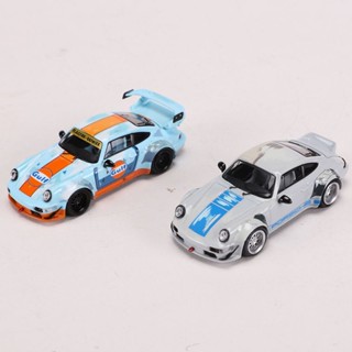 Time Micro 1: 64 RWB Porsche 964 Gulf Gulf Transformers ของเล่นสําหรับเด็กผู้ชาย โมเดลรถยนต์