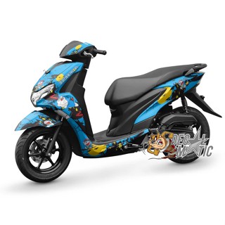 สติกเกอร์รูปลอก แบบเต็มตัว ลาย Yamaha Freego Freego Free Go Doraemon 1st