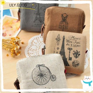 LILY กระเป๋าผ้าใบ ใส่เหรียญ ของขวัญ