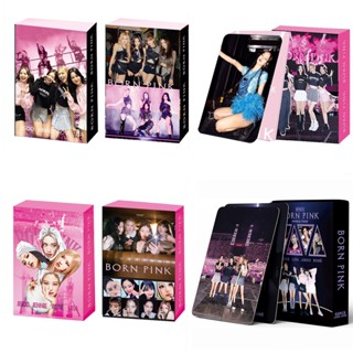 โปสการ์ดโลโม่ Black-Pink World Tour BORNPINK สีดํา สีชมพู สําหรับคอนเสิร์ต จํานวน 55 ชิ้น ต่อกล่อง