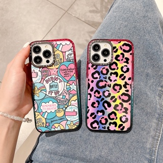 Casetify เคสป้องกันโทรศัพท์มือถืออะคริลิค ลายเสือดาว ไล่โทนสี สําหรับ iPhone 14 12 13 Pro Max