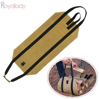 #ROYALLADY#Canvas กระเป๋าใส่ไม้ฟืน กันฝุ่น สีขาว สําหรับกลางแจ้ง