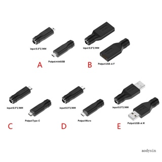 Aod อะแดปเตอร์พาวเวอร์ชาร์จ USB C DC5521 น้ําหนักเบา 10 ชิ้น