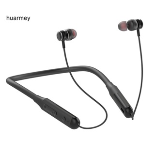 Huarmey ชุดหูฟังบลูทูธไร้สาย IPX5 50 เสียง HiFi กันน้ํา พร้อมสายคล้องคอ สําหรับวิ่ง เล่นกีฬา