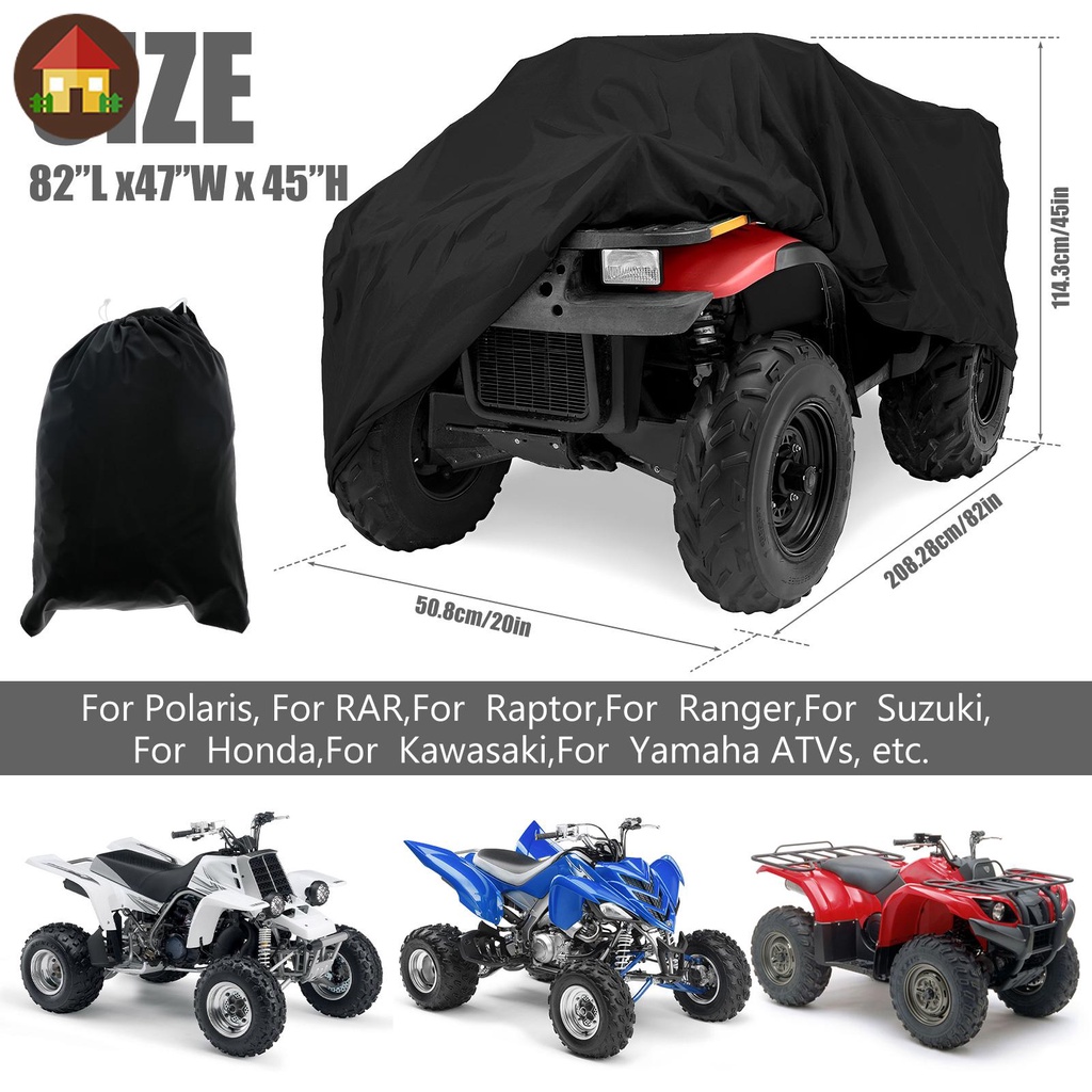 ผ้าคลุมรถ ATV ผ้าออกซฟอร์ด กันน้ํา 190T 4 ล้อ กันลม กันแดด ATV 82x47x45 นิ้ว ผ้าคลุมรถยนต์ กันแดดรังสี เกรดพรีเมี่ยม กันน้ำกันฝน ไม่ทำร้ายสีรถ - รูปที่ 3