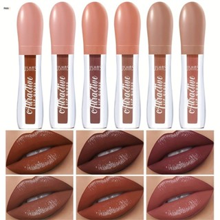 Ushas6 Color Matte Velvet Lip Glaze ลิปกลอส Lasting Liquid Lipstick Cup nuuo