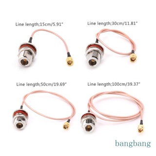 Bang N Female Bulkhead To SMA Male Plug RG316 สายเคเบิ้ลจัมเปอร์โคแอ็กเชียล RF พิกเทล