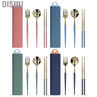 Disuu Stainless Steel Cutlery Set Travel  W/Storage Box Kitchen Utensils