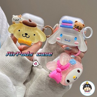 SANRIO เคสหูฟังบลูทูธไร้สาย แบบซิลิโคนแข็ง ลายการ์ตูนซานริโอ้ 3D สําหรับ Airpods 1 2 3 pro2