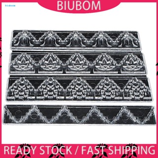 Biuboom 4 ชิ้น / เซต แม่พิมพ์ ลูกไม้ ฟองดองท์ ตัดน้ําตาล วาง DIY เครื่องมือตกแต่งแม่พิมพ์