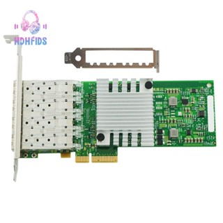 การ์ดเครือข่ายไฟเบอร์ออปติก I350-4SFP PCI-Ex4 Gigabit I350AM4 สี่พอร์ต แบบพกพา