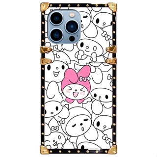 For OPPO Reno 4 5 6 7 8 6Z 7Z 8Z 8T Realme 5 5S 6i 5i 7i 8 8i 9 10 Pro C11 C17 C15 C12 C25 C20 C21 C30 C31 C33 C35 C55 Cute Melody Square Phone Case B17