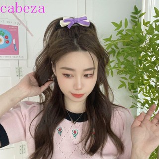 Cabeza คลิปโบว์ ริบบิ้น สีแคนดี้ สไตล์เกาหลี สองชั้น สําหรับเด็กผู้หญิง / เด็ก