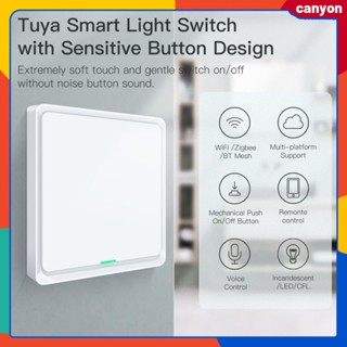 Tuya สวิตช์ไฟอัจฉริยะที่เข้ากันได้กับบลูทูธ ต้องใช้ลวดเป็นกลาง แอป Sigmesh Multi-control Smart Life ทำงานร่วมกับ Alexa Google Home canyon