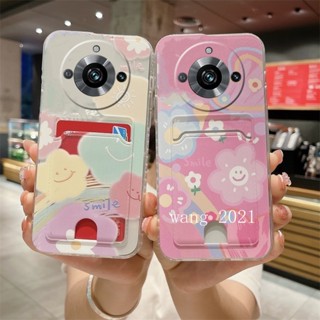 เคสโทรศัพท์มือถือ ซิลิโคนนิ่ม TPU กันรอยเลนส์กล้อง ลายการ์ตูนน่ารัก พร้อมกระเป๋าใส่บัตร สําหรับ Realme11 Pro Realme 11 Pro + Plus Realme10 Pro 10Pro+ 4G 5G