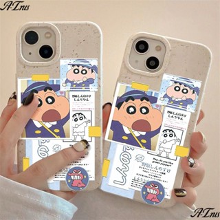 เคสโทรศัพท์มือถือ แบบนิ่ม ลายการ์ตูนชินจัง กันกระแทก สําหรับ Apple Iphone 117 13 12max 14pro 8