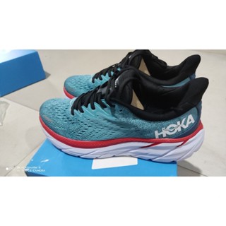 ใหม่ HOKA ONE Clifton 8 Shock Absorption รองเท้าวิ่ง สีฟ้า 2023