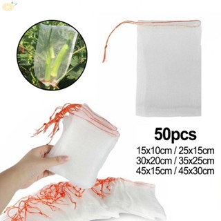 【VARSTR】Mesh Bag 15x10cm 50pcs For Protecting Fruit Grow Nylon PE Plant Flower