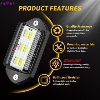 Nfph&gt; ใหม่ หลอดไฟซีนอน LED 6 ดวง สีขาว สําหรับติดป้ายทะเบียนรถยนต์ รถบรรทุก SUV RV รถพ่วง รถตู้ เรือ รถบรรทุก