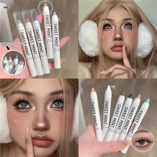 Sweet Mint Flash Eye Shadow Stick Multi-use Eye Head Brightening Pearlescent Silkworm Pen Waterproof Sink Eye Shadow Stick nuuo