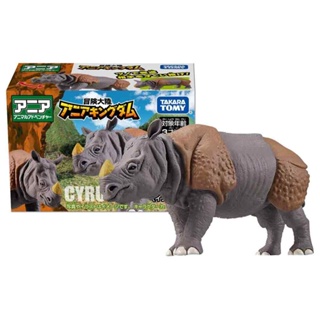 ฟิกเกอร์ Takara Tomy Adventure Continent Ania Kingdom Amine Indian Rhino ของเล่นสําหรับเด็ก