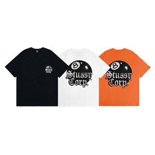 Stussy -เสื้อยืดคอกลม แขนสั้น พิมพ์ลายตัวอักษร สไตล์คลาสสิก สําหรับผู้ชาย และผู้หญิง Tyieuy