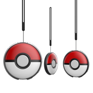 เคสใส แบบแข็ง ลายโปเกม่อน Go Plus + 2023 สําหรับ Poke Ball Go Plus พร้อมฝาปิดปุ่ม และสายคล้องข้อมือ