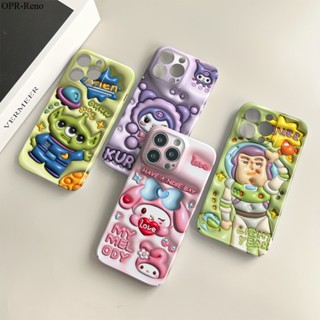 OPPO Reno 8 7 6 5 4Z Pro 5G 4G เคสออปโป้ สำหรับ Case Kuromi Monster เคส เคสโทรศัพท์ เคสมือถือ Shockproof Cases