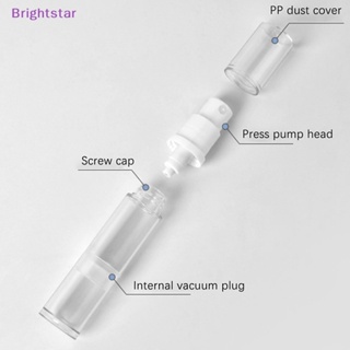 Brightstar ขวดปั๊มสูญญากาศเปล่า พลาสติก เติมได้ 5 10 15 มล. สําหรับเดินทาง 1 ชิ้น